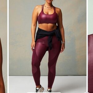 Fabletics Principal Motion365+ Set in Merlot Shine - XS